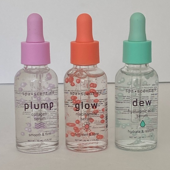 NWT SpaScentials Serum Glow Plump Dew Collagen Niacinamide Hyaluronic Set - Picture 1 of 9